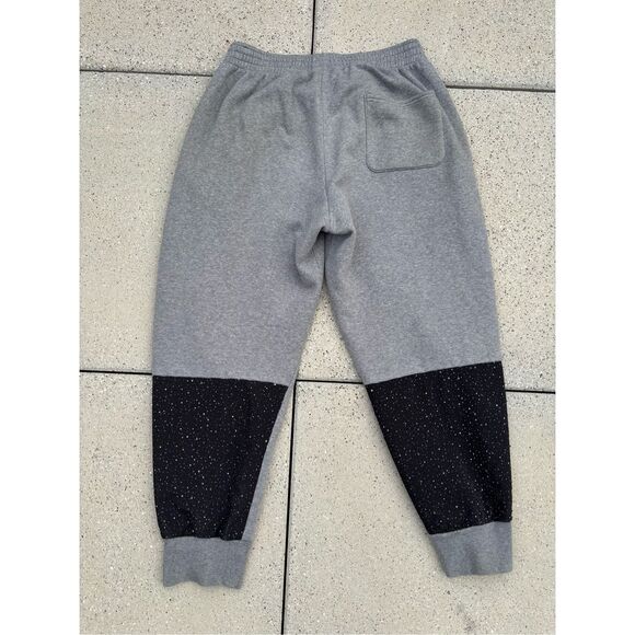 Jordan Sportswear Flight Fleece Cement Men's Sweat Pants Carbon Heather/Black XL - Picture 7 of 7
